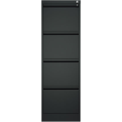 Professional Filing Cabinet 4 Drawer 460x620x1330mm Black |  Mxdc3 Black