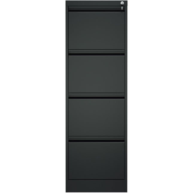 Professional Filing Cabinet 4 Drawer 460x620x1330mm Black |  Mxdc3 Black
