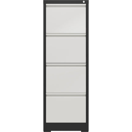 Professional Filing Cabinet 4 Drawer 460x620x1330mm Dark Grey &Amp; White |  Mxdc3 Darkgrey