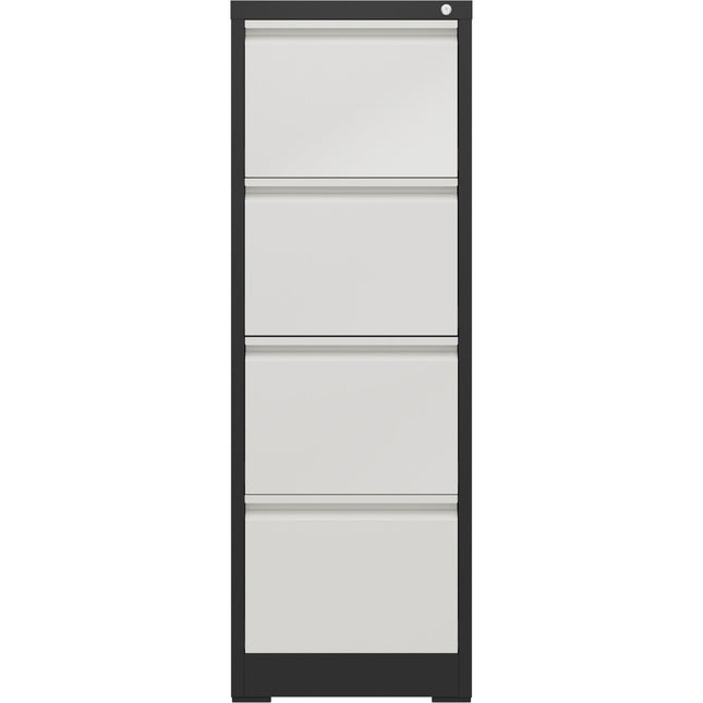 Professional Filing Cabinet 4 Drawer 460x620x1330mm Dark Grey &Amp; White |  Mxdc3 Darkgrey