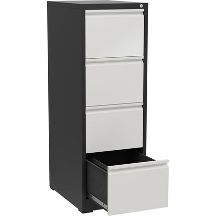 Professional Filing Cabinet 4 Drawer 460x620x1330mm Dark Grey &Amp; White |  Mxdc3 Darkgrey