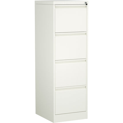 Professional Filing Cabinet 4 Drawer 460x620x1330mm White |  Mxdc3 White