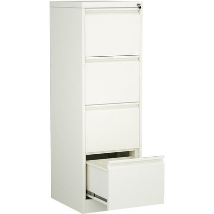 Professional Filing Cabinet 4 Drawer 460x620x1330mm White |  Mxdc3 White
