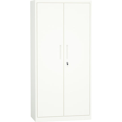 Professional Metal Storage Cabinet 2 Doors 900x400x1800mm Lock 4 Adjustable Shelves White |  Mxfc14 White