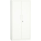 Professional Metal Storage Cabinet 2 Doors 900x400x1800mm Lock 4 Adjustable Shelves White |  Mxfc14 White