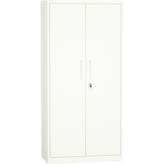 Professional Metal Storage Cabinet 2 Doors 900x400x1800mm Lock 4 Adjustable Shelves White |  Mxfc14 White