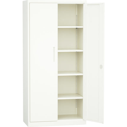 Professional Metal Storage Cabinet 2 Doors 900x400x1800mm Lock 4 Adjustable Shelves White |  Mxfc14 White