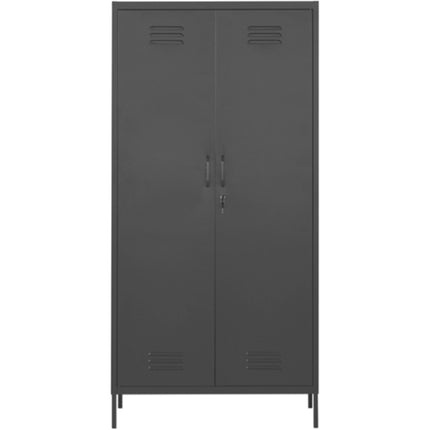 Commercial Steel Black Storage Cabinet 2 Doors 4 Shelves 760x450x1800mm |  Myhc13