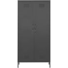 Commercial Steel Black Storage Cabinet 2 Doors 4 Shelves 760x450x1800mm |  Myhc13