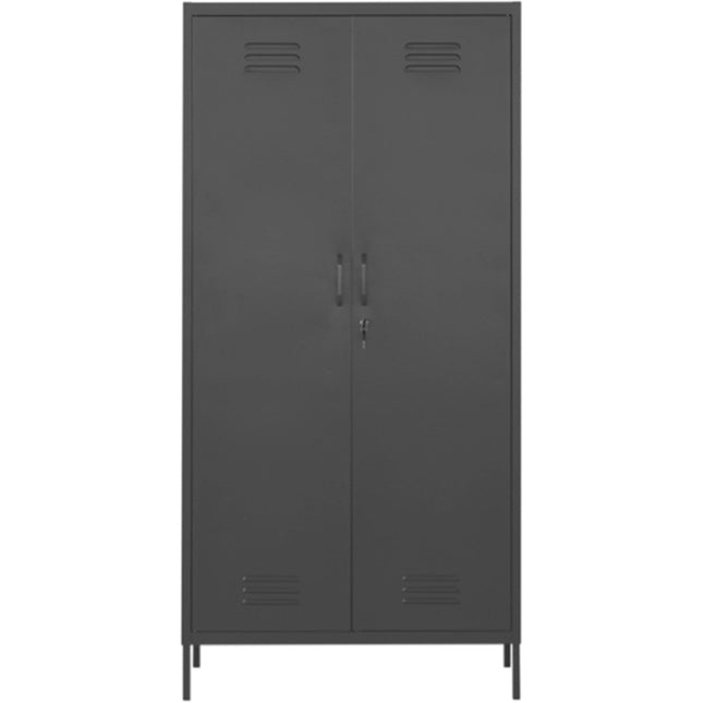 Commercial Steel Black Storage Cabinet 2 Doors 4 Shelves 760x450x1800mm |  Myhc13