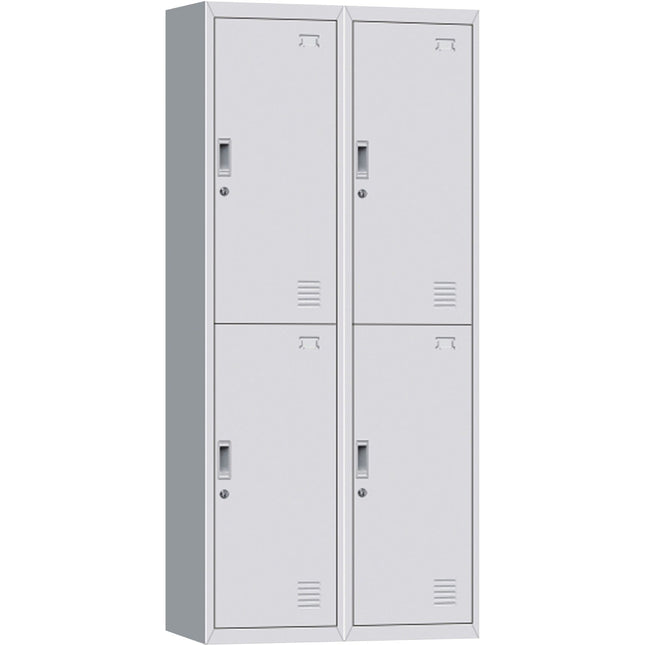 Commercial 4 Door Locker 760x450x1850mm White |  Myl04 White