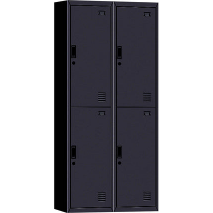Commercial 4 Door Locker 760x450x1850mm Black |  Myl04 Black