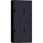 Commercial 4 Door Locker 760x450x1850mm Black |  Myl04 Black