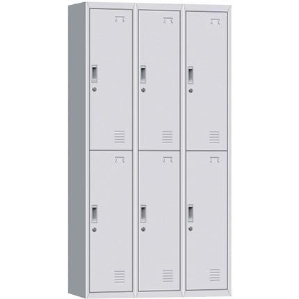 Commercial 6 Door Locker 900x450x1850mm White |  Myl06 White