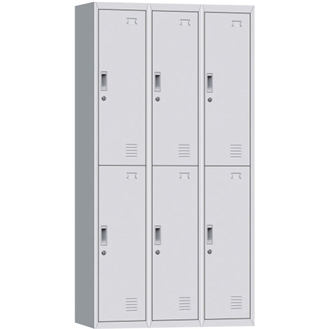 Commercial 6 Door Locker 900x450x1850mm White |  Myl06 White