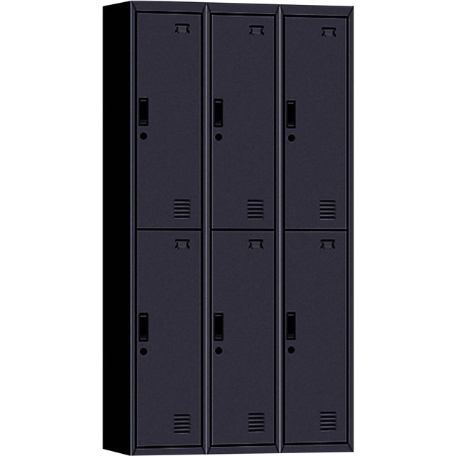 Commercial 6 Door Locker 900x450x1850mm Black |  Myl06 Black