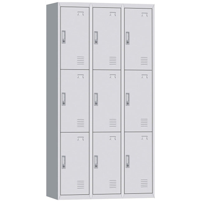 Commercial 9 Door Locker 900x400x1850mm White |  Myl09 White