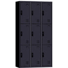 Commercial 9 Door Locker 900x400x1850mm Black |  Myl09 Black
