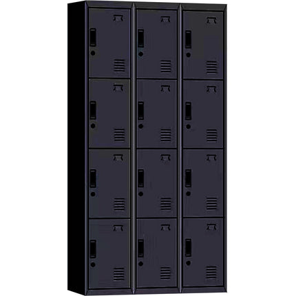 Commercial 12 Door Locker 900x400x1850mm Black |  Myl12 Black