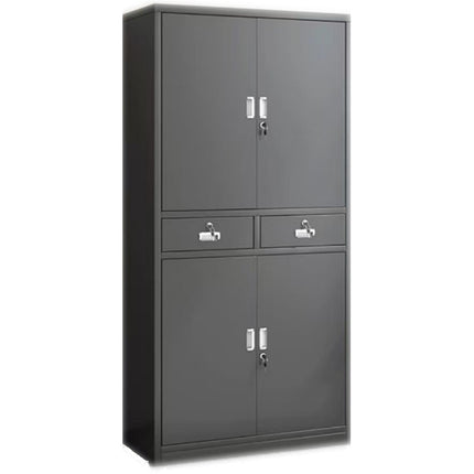 Commercial Steel Cabinet 4 Door 2 Drawer 900x400x1850mm Black |  Mysc09