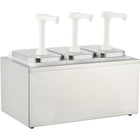 Commercial Condiment/Sauce Pump Dispenser 3x2 Litre Stainless Steel |  Nhp003