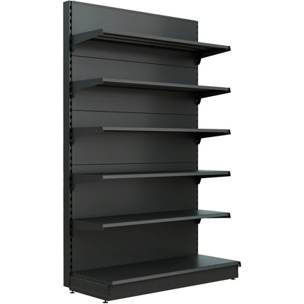 Retail Wall Shelving Starter Unit Black| Nsreu11 Black125 Start