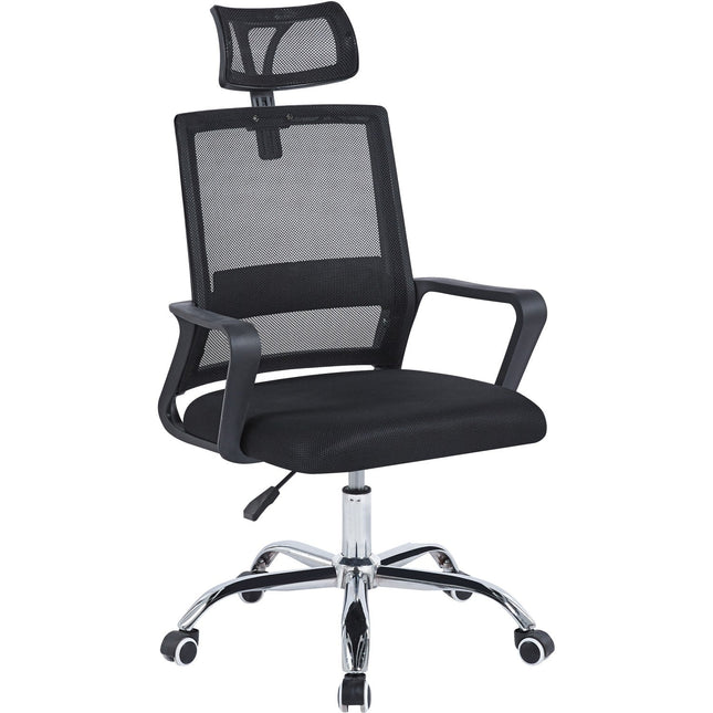 Mesh Office Chair With Headrest Black |  Oc203