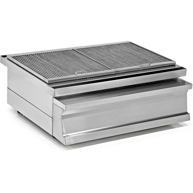 Professional Stainless Steel Charcoal Grill With Firebrick &Amp; Ash Drawer 800x730x290mm |  Ock010 K