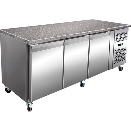 Refrigerated Counter With Marble Top 3 Doors Depth 800mm |  Pa20