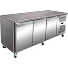 Refrigerated Counter With Marble Top 3 Doors Depth 800mm |  Pa20