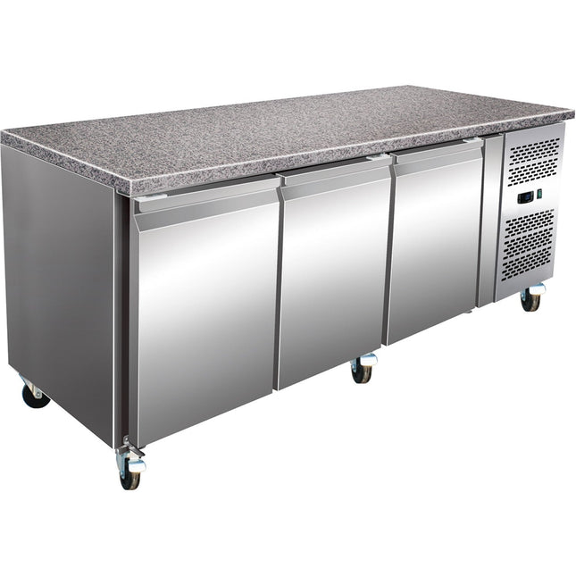 Refrigerated Counter With Marble Top 3 Doors Depth 800mm |  Pa20