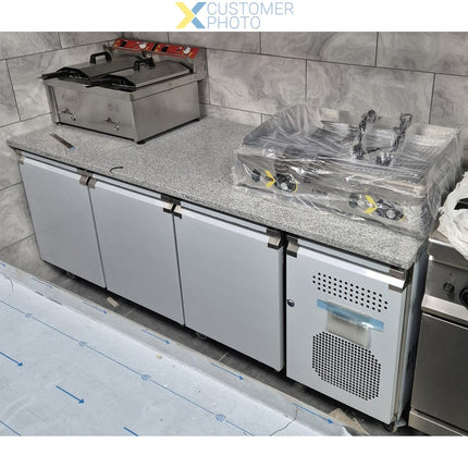 Refrigerated Counter With Marble Top 3 Doors Depth 800mm |  Pa20