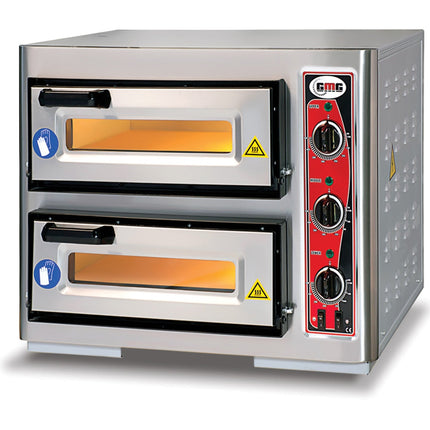 Electric Pizza Oven 2 Chambers 400x400mm Capacity 1+1 Pizzas At 16&Quot; 230 V/1 Phase |  Pf4040 De3