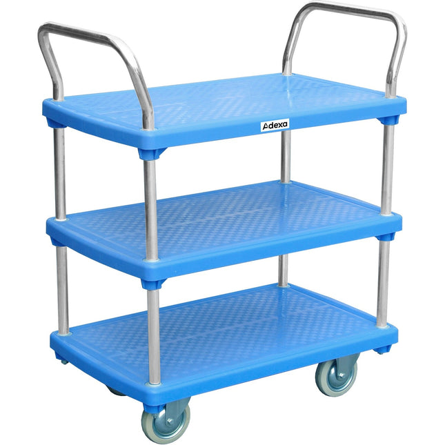 Platform Trolley 3 Tier Blue 810x500x930mm 210kg |  Ppt815032