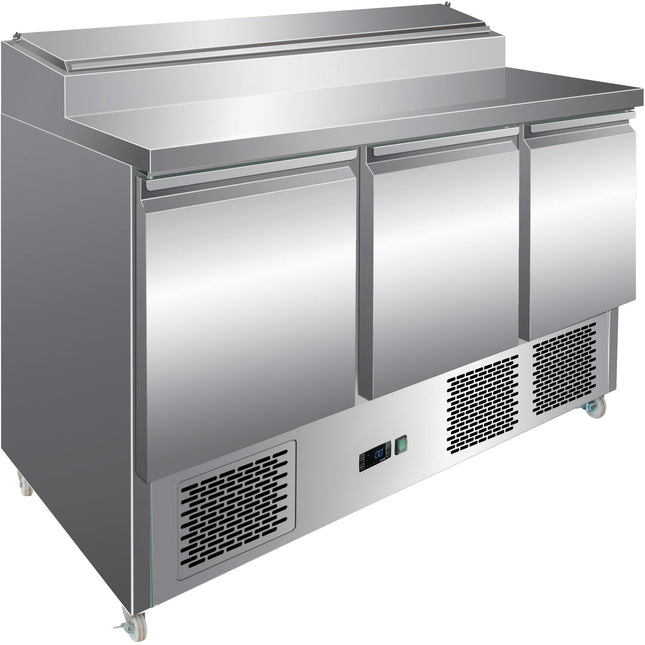 Refrigerated Prep Table 3 Doors Sandwich Top 8x Gn1/6 |  Thps30016