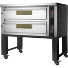 Commercial Pizza Oven With Stand Electric 2 Chambers 6+6 Pizzas X 33cm 450°C Digital Controls 13.2k W 400 V | Ps602 Digital