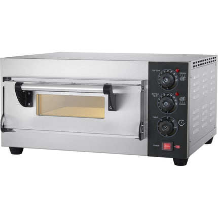 Commercial Pizza Oven Electric 1 Chamber 400x400mm 350°C Mechanical Controls 2.6k W 230 V | Ps441