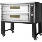 Commercial Pizza Oven With Stand Electric 2 Chambers 610x610 500°C Mechanical Controls 8.4k W 380 V | Ps402 A
