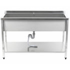 Commercial Pot Wash Sink Stainless Steel 1 Bowl Splashback Bottom Shelf 2000x700x900mm Square Legs |  Psa20070 U