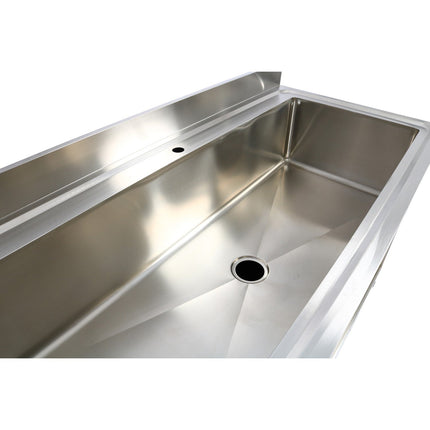 Commercial Pot Wash Sink Stainless Steel 1 Bowl Splashback 2 Doors 1200mm Depth 700mm |  Psd120702 D