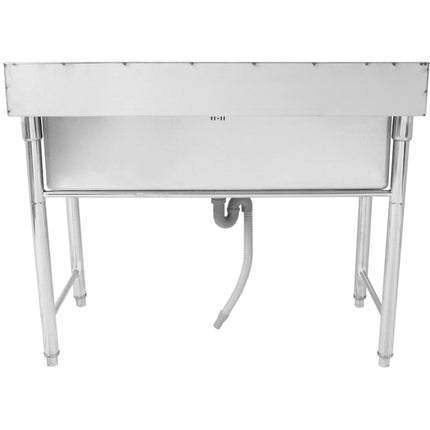 Commercial Stainless Steel Pot Wash Sink With Single Bowl And Splashback 1000x700x850mm | Qnh614