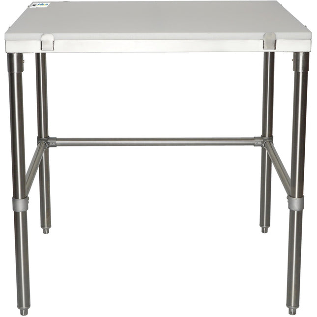 Professional Solid Stainless Steel Poly Top Work Table 900x600x900mm |  Pswt600 X900 Ob