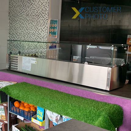 Refrigerated Servery Prep Top 1400mm 6x Gn1/3 Depth 380mm Glass Top |  Gt514