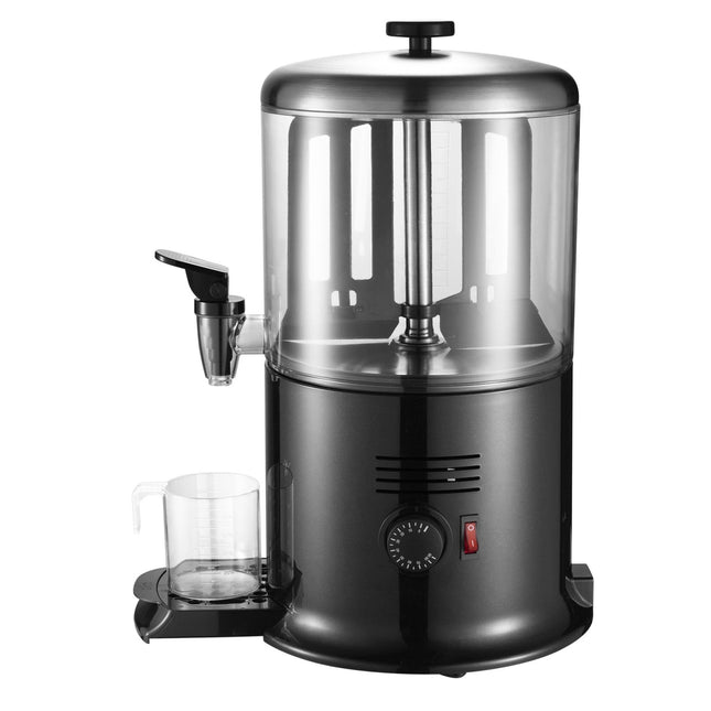 Commercial Hot Chocolate Dispenser / Drink Warmer 6 Litres Dual Thermostat Black |  Q7006 Black