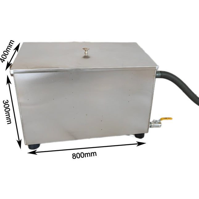 Commercial Stainless Steel Grease Trap With Lid And Outlet Valve 800x400x300mm | Qnh518
