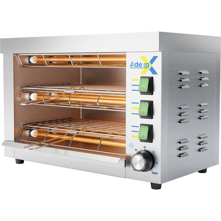 Commercial Quartz Salamander Grill Oven Double 360x245x295mm 3.25k W |  Qto360