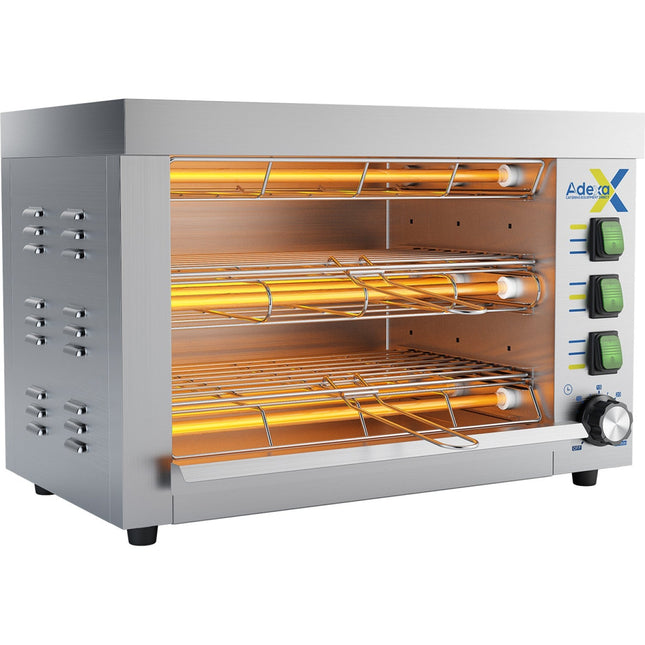 Commercial Quartz Salamander Grill Oven Double 360x245x295mm 3.25k W |  Qto360