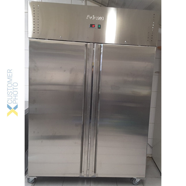 1200lt Commercial Refrigerator Stainless Steel Upright Cabinet Twin Door Gn2/1 Fan Assisted Cooling |  R1200 S