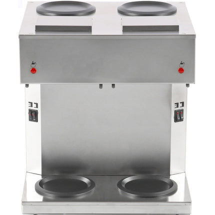 Commercial Twin Filter Coffee Maker Manual Fill 2 Glass Jugs 4 Hotplates |  Rb286 X2