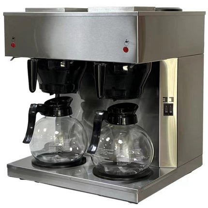 Commercial Twin Filter Coffee Maker Manual Fill 2 Glass Jugs 4 Hotplates |  Rbd286 Ad2